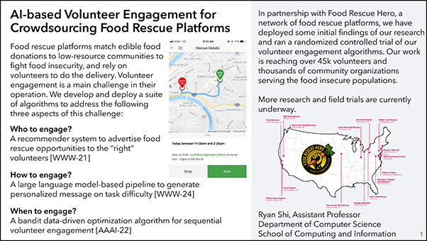 Summary slide of AI-Based Volunteer Engagement project